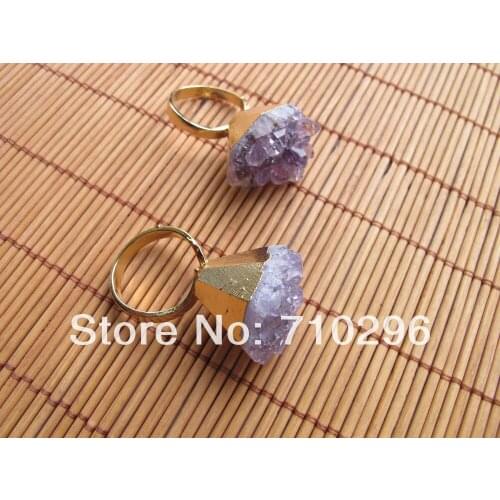 New arrived!Amazing Ring Amethysst gem ring 5pcs/lot Gem gem jewelry Ring
