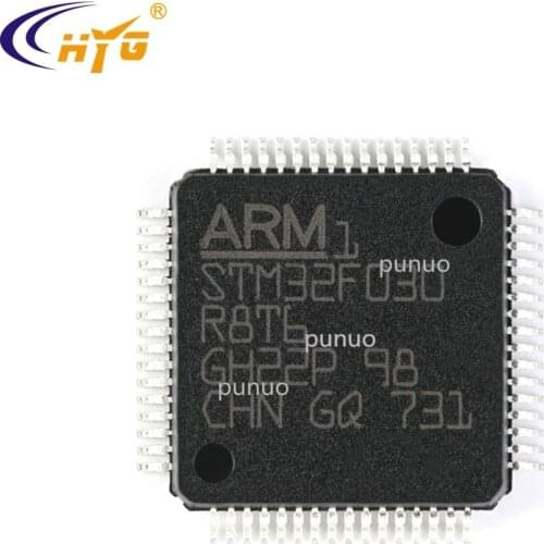 Original Authentic STM32F030R8T6 Encapsulation LQFP64 32-bit MCU Microcontroller 256K Flash Memory Timers Single-Chip 2.4-3.6V