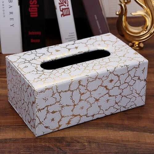 PU and wooden rectangular removable home car tissue box cover toilet tissue holder tissue car holder home wedding decor 527