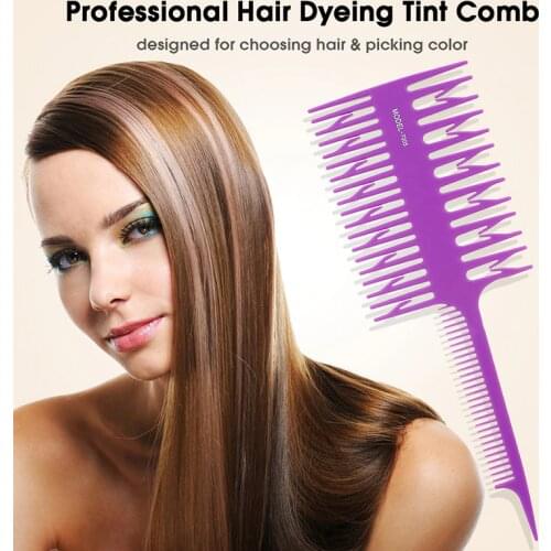 Hair Dyeing Comb Hair Coloring Highlighting Comb Wide Tooth Comb Fish Bone Hair Brush Hair Styling Barber Tool Salon Accessaries