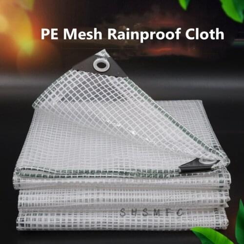 0.3mm PE Mesh Rainproof Cloth Outdoor Canopy Swimming Pool Sunscreen Garden Plant Shed Waterproof Cloth Shading Party Awning