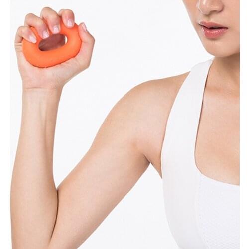 Silica Gel Hand Grip Ring Massage Gym Fitness Finger Heavy Exerciser Strength Muscle Recovery Gripper Trainer