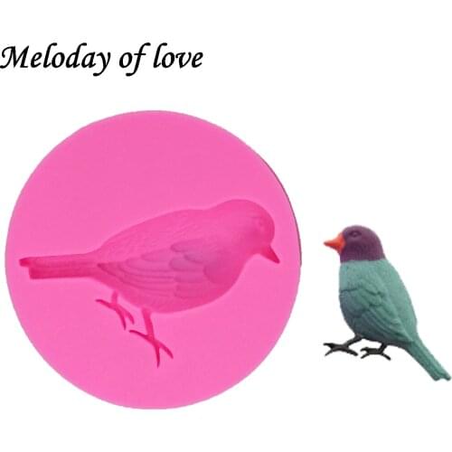 Bird magpie Silicone fondant mold cake decorating tools chocolate mould Flexible Baking Mold 1294