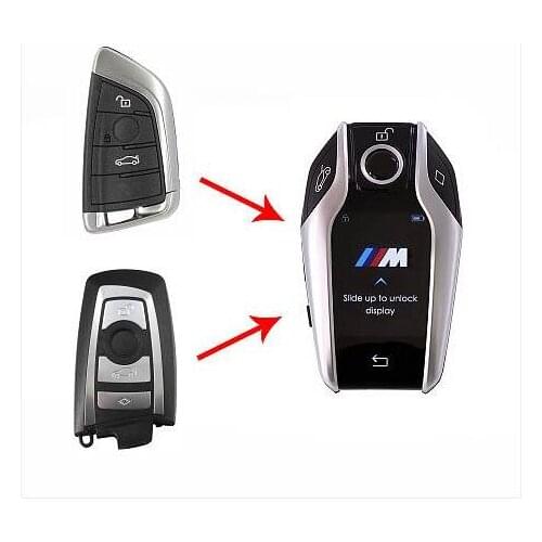 KEYECU Modified Boutique Smart LCD Key 315MHz HUF5662,434MHz HUF5767,868 MHz 5WK49861 for BMW 3 5 7 F Series FEM/BDC/CAS4/CAS4