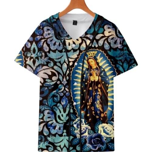 Our Lady Of Guadalupe Virgin Mary Catholic Mexico Top Quality Casual t shirt men summer baseball t-shirt harajuku tshirt clothes