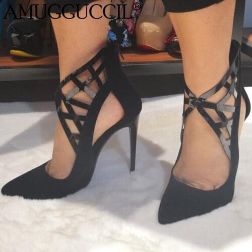 Customize 2021 New Plus Big Size 35-47 Black Zip Fashion Sexy High Heel Party Spring Summer Females Lady Shoes Women Pumps D1266