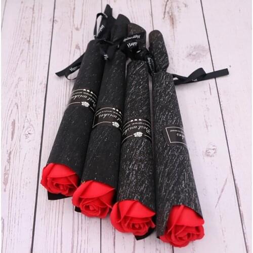 1pc Lover Gift for Girlfriend Boyfriend Valentines Day Gift Flower Soap Wedding Gifts for Guests Bridesmaids Gift Party Favors