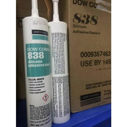 1pcs American DOWSIL Dow Corning 838 White Component Non-flowing Silicone Sealant Specifications 305ML