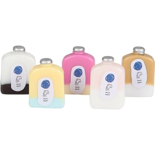 10Pcs Resin Kawaii Accessories Beverage Bottle Flatback Cabochon Embellishment For Scrapbooking Diy Decoration Craft Mixed