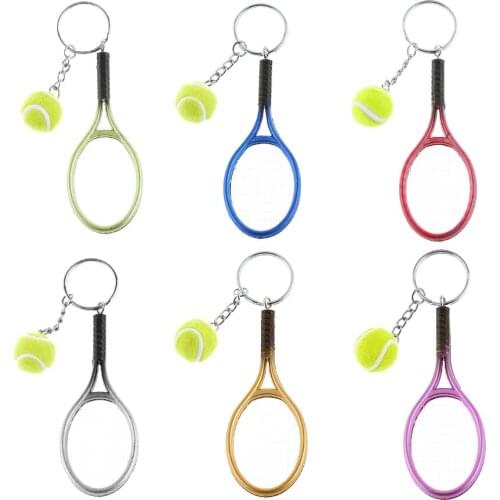 20pcs/lot Mini Tennis Ring Ball Unisex Mini Gift for Tennis Racket Fans Club Decoration Tennis Racket Ring