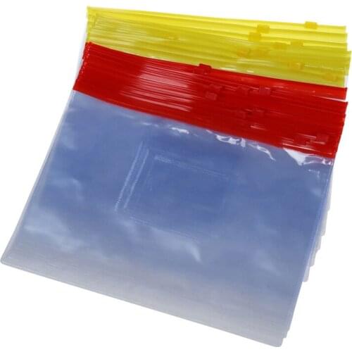 20PCS Plastic Slider Zip Lock Bags Files Holder for A5 Paper