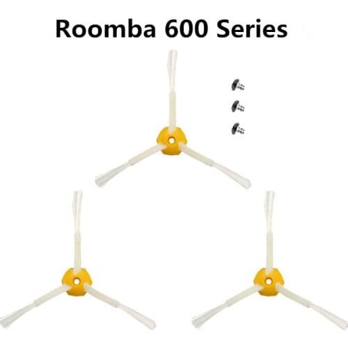 3pcs Accessories Three-paw-Side brush For Irobot Roomba 600 610 621 630 640 650 660 670 680 Robotic Vacuum Cleaner Spare Part