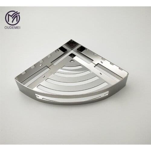 SUS304 Stainless Steel Chrome Polish Brushed Nickel Black Bathroom Corner Storage Holder Shelves