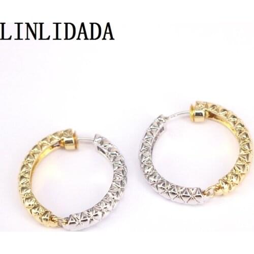 5Pairs New Design Gold-Silver Color Round Circle Earrings Huggie Hoop Earrings Statement Jewelry Women Gifts