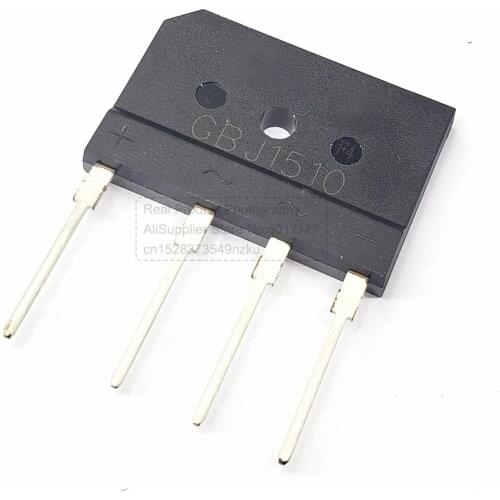 5PCS GBJ1510 Diode Bridge Rectifier 1000V 15A Single Phase Bridge Rectifier IC Chip Through Hole gbj1510 Diy Active Components
