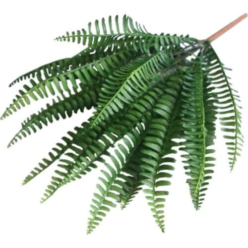 7 Branches Green Artificial Plant Floral Persian Leaf Flower Office Home Garden