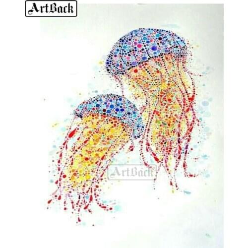 New 5d diy diamond painting jellyfish picture full square drill diamond mosaic new arrival home decoration ARD381