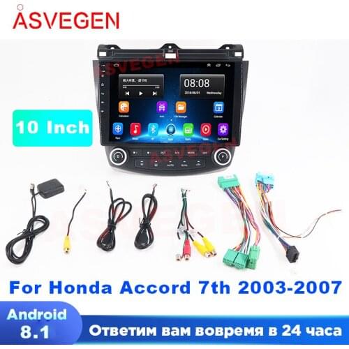 Asvegen Android 6.0 Quad Core 10.2 inch Car GPS Navigation Radio Bluetooth Multimedia Player For HONDA Accord 7 7th 2003-2007