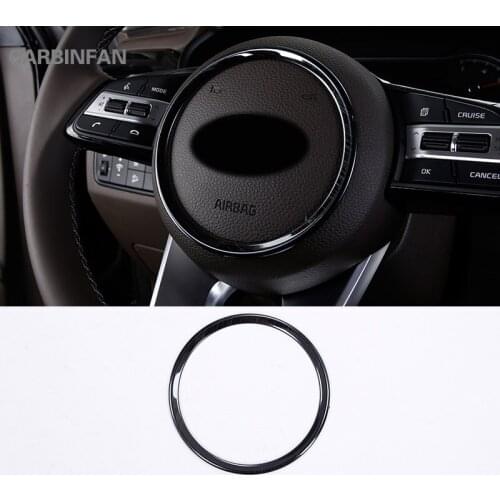 Car Steering Wheel Circle Trim Frame Cover Sticker Stainless Steel Auto Accessories For KIA Sportage QL Kx5 2018 C818