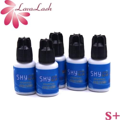 5 PCS SKY Glue for Eyelash Extension Korea Original Sky Plus 5ml Black Cap Beauty Shop Makeups Tools Lasting Low Stimulation