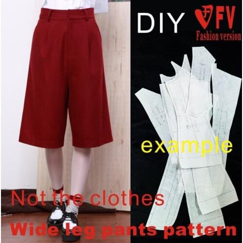 Wide leg trousers sewing pattern The trousers pattern(Not the pants) BZK-1