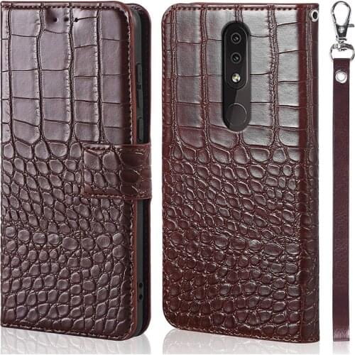 DOREXLON case for Nokia 4.2 Case cover flip Crocodile texture leather coque for Nokia 4.2 phone case Bags shockproof