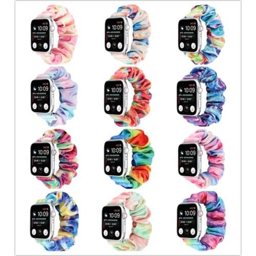 For Apple Watch Series 6 5 4 3 2 SE Soft Scrunchie Casual Sport Loop Wrist Band Wristwatch Strap