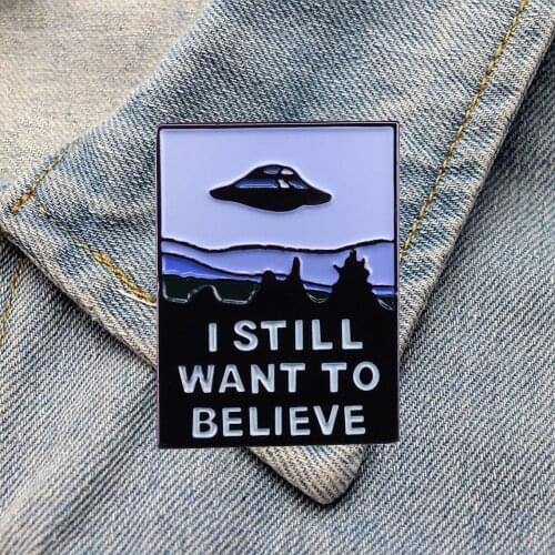 DZ708 UFO Enamel Pins Badge Brooch Backpack Bag Collar Lapel Decoration Jewelry