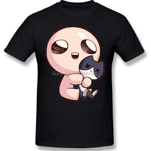 The Binding Of Isaac Cute Character - Guppys Cat T-Shirt Funny Cotton The Binding Of Isaac Anime Men Tee Streetwear Harajuku