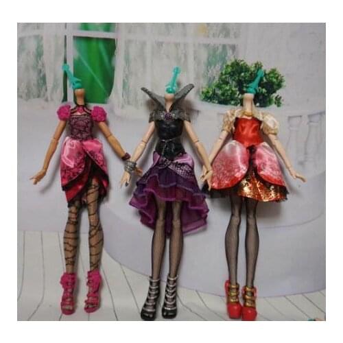 Doll Queens Quality Dress Monstering High Doll Clothing Set Accessories Casual Wear Handmade Clothes Outfit Doll TUTU Dresses