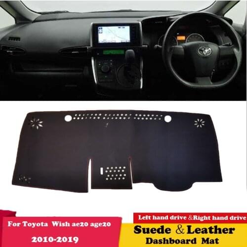 For Toyota Wish ae20 age20 2010 2011 2013 2019 Leather Dashmat Dashboard Cover Pad Dash Mat Carpet Car-Styling Accessories Suede