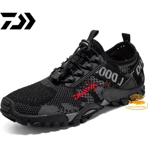 New Daiwa Big Size Fishing Shoes Sneakers Shoes for Men Lightweight Breathable Running Walking Male Footwear Soft Sole Lace-up