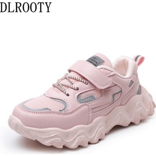 New Sport Children Shoes Kids Girls Sneakers Spring Summer Net Mesh Breathable Casual Hook & Loop Flat Running Shoe For Kids