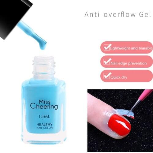 15ml Odor-free Skin Care Nail Art Latex Peel Off Liquid Anti-overflow Glue Nail Edge Protection Nail Care Tool