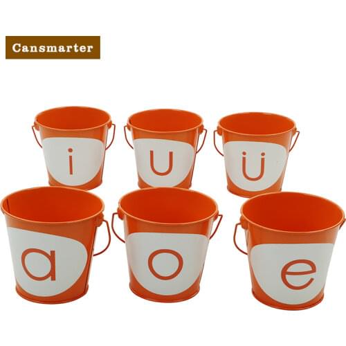 Single Vowels Sandpaper Letters With Tubs Language Practices Montessori Sandpaper Chinese Iron Kids Teaching Toys LA044-3