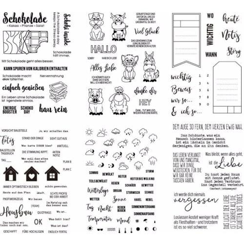 German transparent Clear Stamps Scrapbook Paper Craft Clear stamp scrapbooking A0556