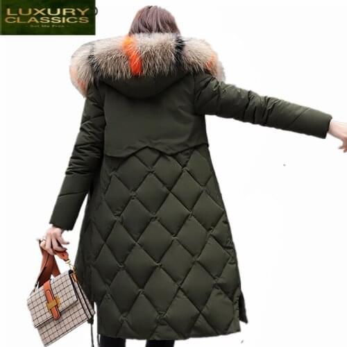 2021 Women Winter Jacket New Long Warm Parkas Cotton Padded Slim Coat Female Faux Fur Top Clothes Jaqueta Feminina LWL935