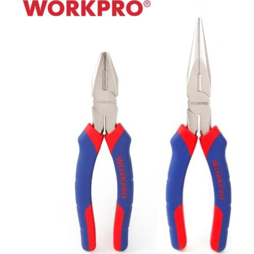 WORKPRO Long Nose Pliers Wire Cutter Carbon Steel Electrician Professional Hand Tools