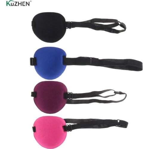 1PCS Design Medical Use Concave Eye Patch Groove Washable Eyeshades Adjustable Strap Health Care Black Color