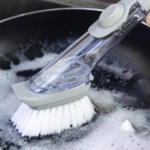 Kitchen Cleaning Sink Scrubber Long Handle Oil Brush Scrubber Dishwashing Brush Tool Multifunction Cleaning Supplies
