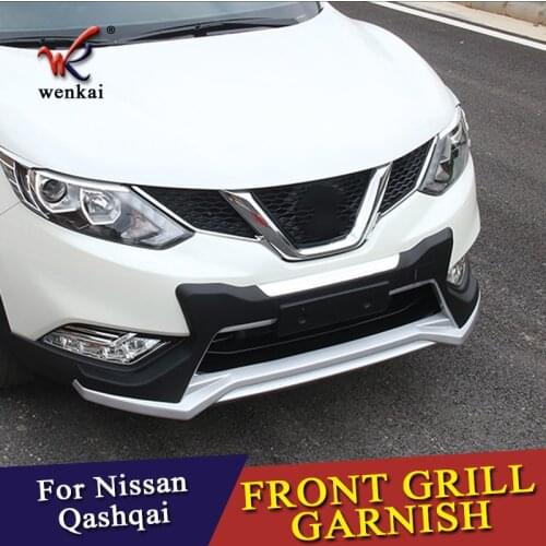 Font Grille Grill Cover Trim Molding FOR Nissan Qashqai J11 Rogue Sport ABS Chromium Styling