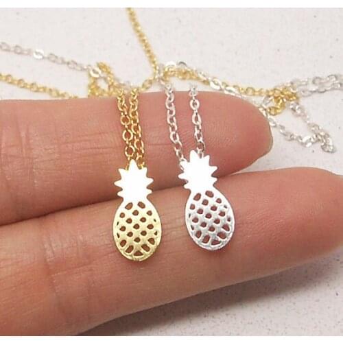 SMJEL Hot New Collares Summer Pineapple Statement Necklace Everyday Fruit Pendant& Necklaces for Women bijoux Party Gift N183