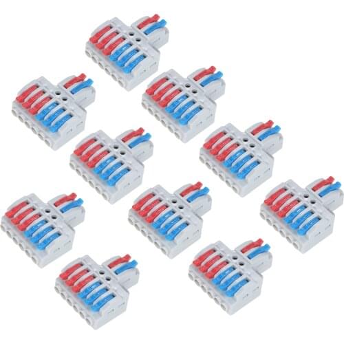 10pcs Wire Connectors Butt Terminals Cable Connector Set Lever Lock Connectors Universal Wiring Cable Connector T-Type