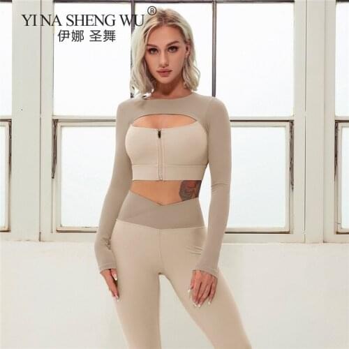 Sport Set Tracksuit Women Fitness Gym Set Clothing Seamless Yoga Suit Crop Top Running Tights Leggings Workout Outfit Sportwear