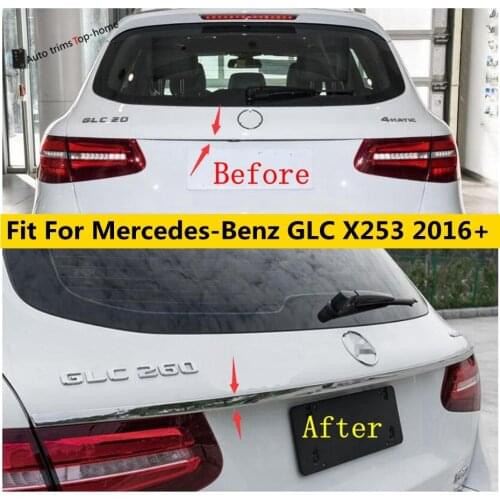 Yimaautotrims Upper Rear Tailgate Trunk Door Decoration Strip Cover Trim Fit For Mercedes Benz GLC X253 2016 - 2019 Exterior
