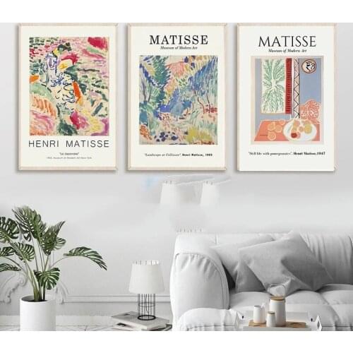 Vintage Henri Matisse Retro Canvas Painting Abstract Landscape Wall Art Picture Poster and Print for Living Room Home Decoration