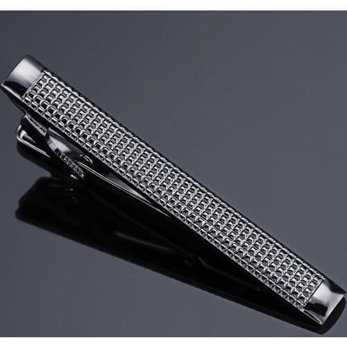High-end brand tie clip mens wedding dress accessories hand grinding metal tie clips classic design style