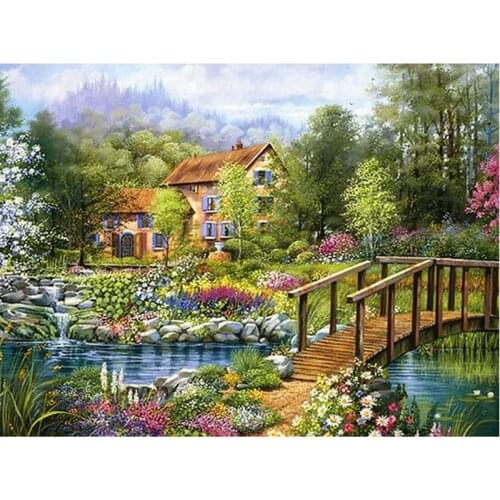 YIKEE diamond painting scenery，cross stitch diamond,diamond mosaic paintings Y1490