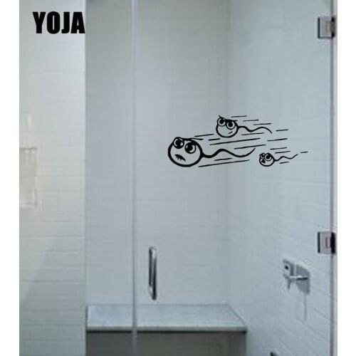 YOJA 10x26.9CM（One Group）Cute Frog Baby Bathroom Shower Glass Decals Home Decoration Wall Sticker G2-0466