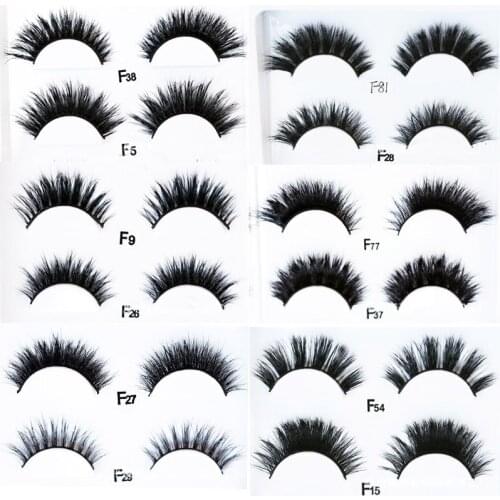 1pc mink false eyelashes extensions Plastic Black Terrier Hand Made Thick eyelashes natural Wholesale customization OEM
